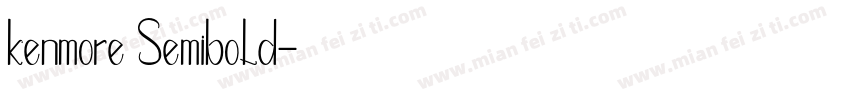 kenmore Semibold字体转换